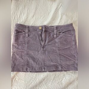 Free People lavender corduroy mini skirt size 8